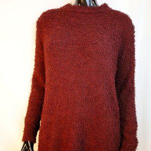 3 for $18  bundle sale! Deep wine red fuzzy long sweater